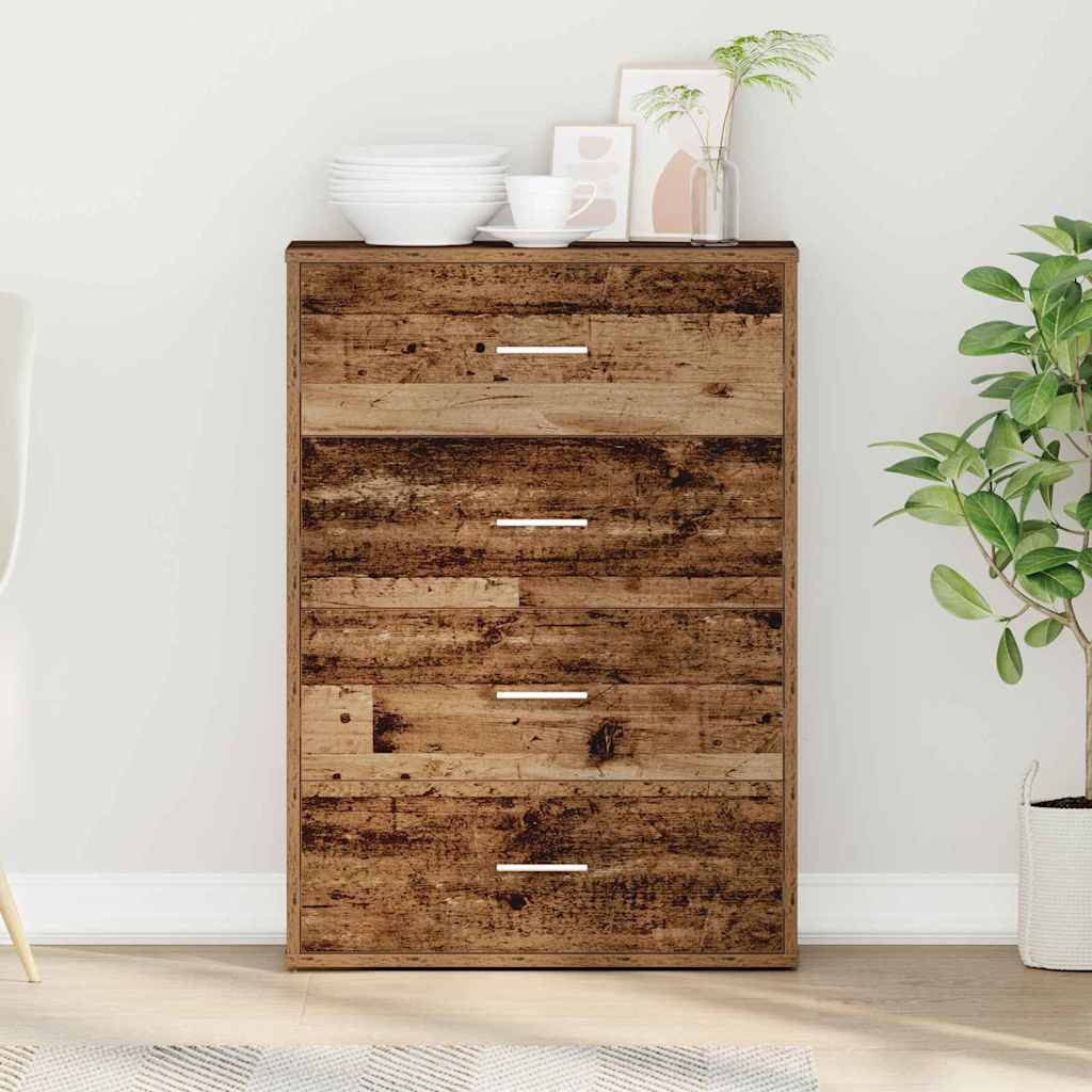 Dressoir met lade Oudhout 60 x 31 x 84 cm Bewerkt hout is nu te koop bij PeponiXL, paradijselijk wonen!