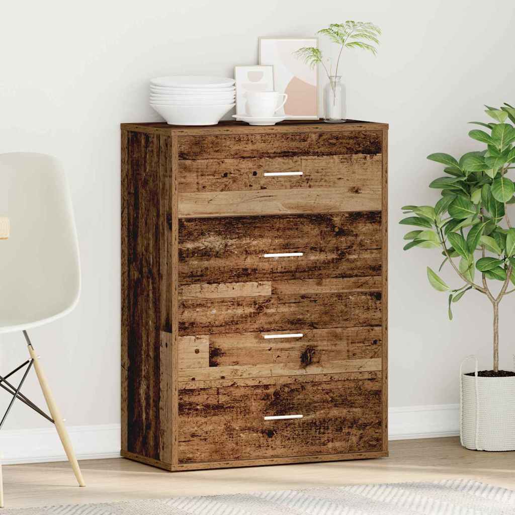 Dressoir met lade Oudhout 60 x 31 x 84 cm Bewerkt hout is nu te koop bij PeponiXL, paradijselijk wonen!