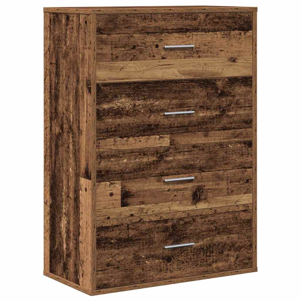 Dressoir met lade Oudhout 60 x 31 x 84 cm Bewerkt hout is nu te koop bij PeponiXL, paradijselijk wonen!
