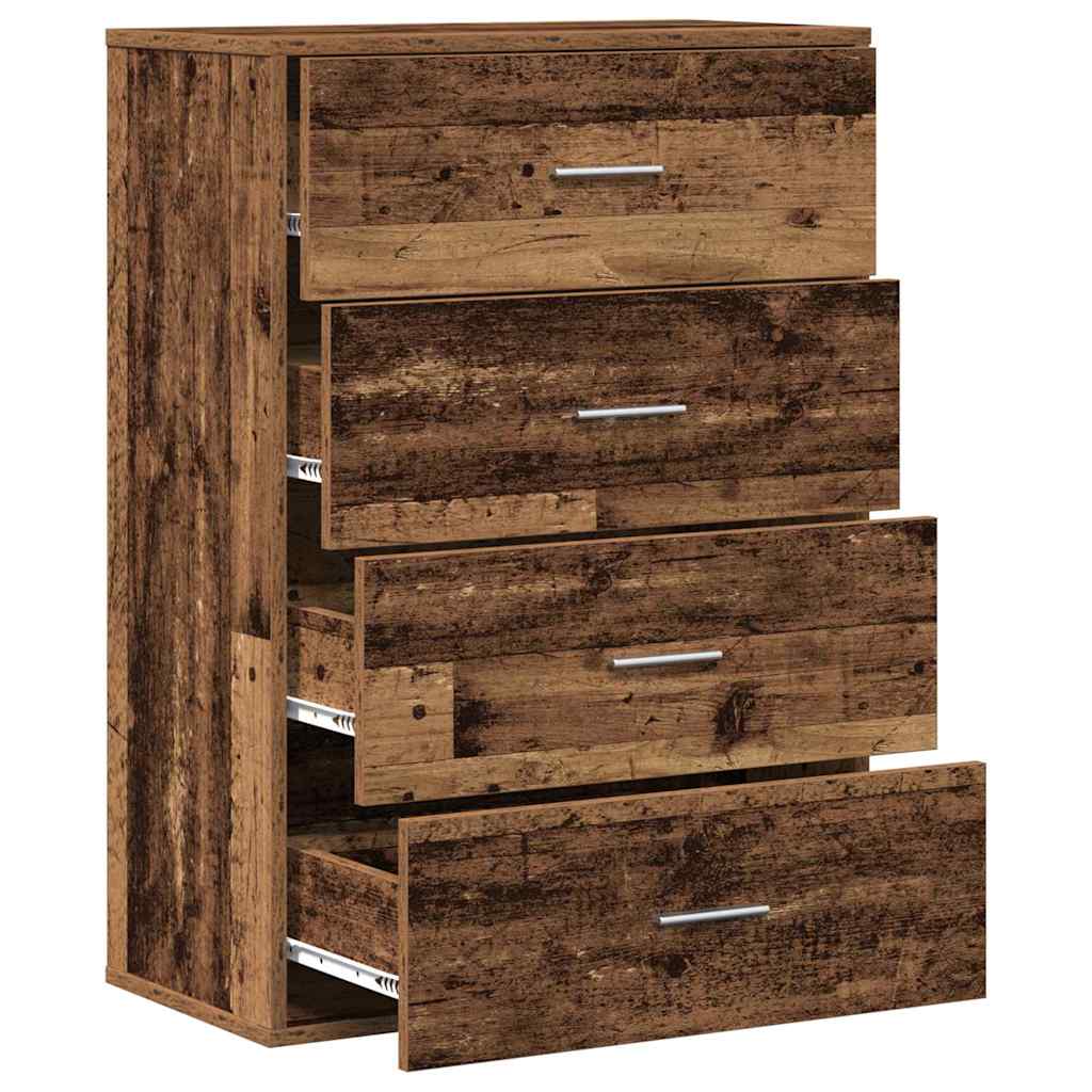 Dressoir met lade Oudhout 60 x 31 x 84 cm Bewerkt hout is nu te koop bij PeponiXL, paradijselijk wonen!