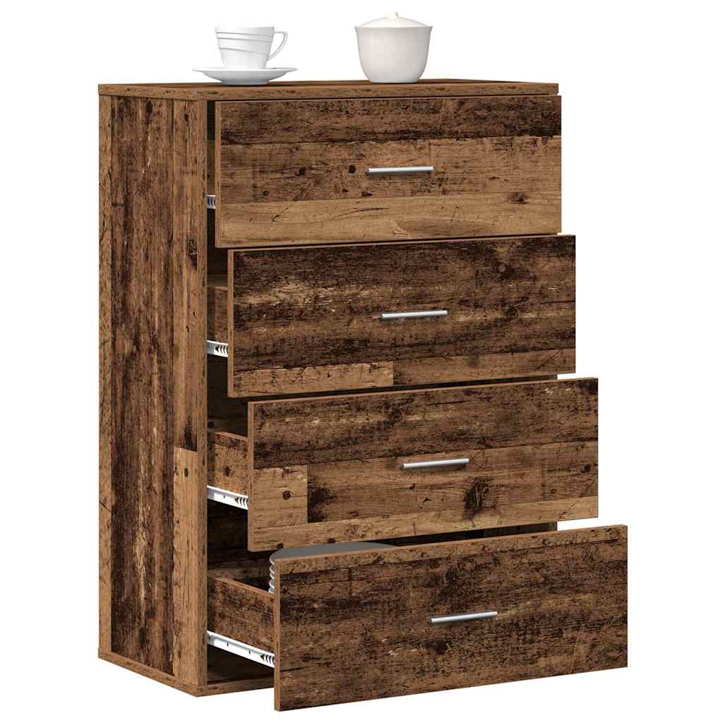 Dressoir met lade Oudhout 60 x 31 x 84 cm Bewerkt hout is nu te koop bij PeponiXL, paradijselijk wonen!