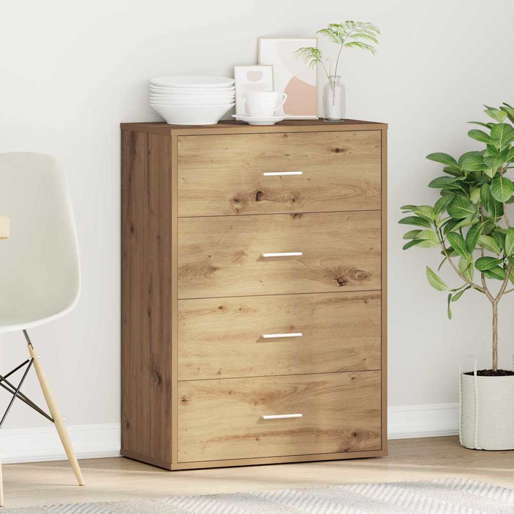 Dressoir met lade Artisan Eiken 60 x 31 x 84 cm Bewerkt hout is nu te koop bij PeponiXL, paradijselijk wonen!
