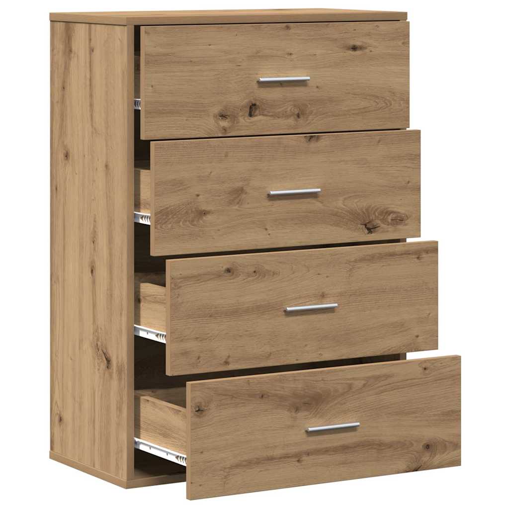 Dressoir met lade Artisan Eiken 60 x 31 x 84 cm Bewerkt hout is nu te koop bij PeponiXL, paradijselijk wonen!