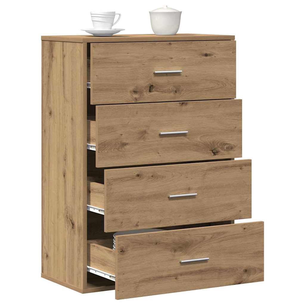 Dressoir met lade Artisan Eiken 60 x 31 x 84 cm Bewerkt hout is nu te koop bij PeponiXL, paradijselijk wonen!
