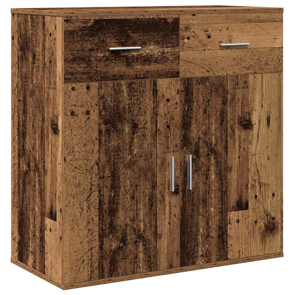 Dressoir met lade Oudhout 78 x 38 x 80 cm Bewerkt hout is nu te koop bij PeponiXL, paradijselijk wonen!