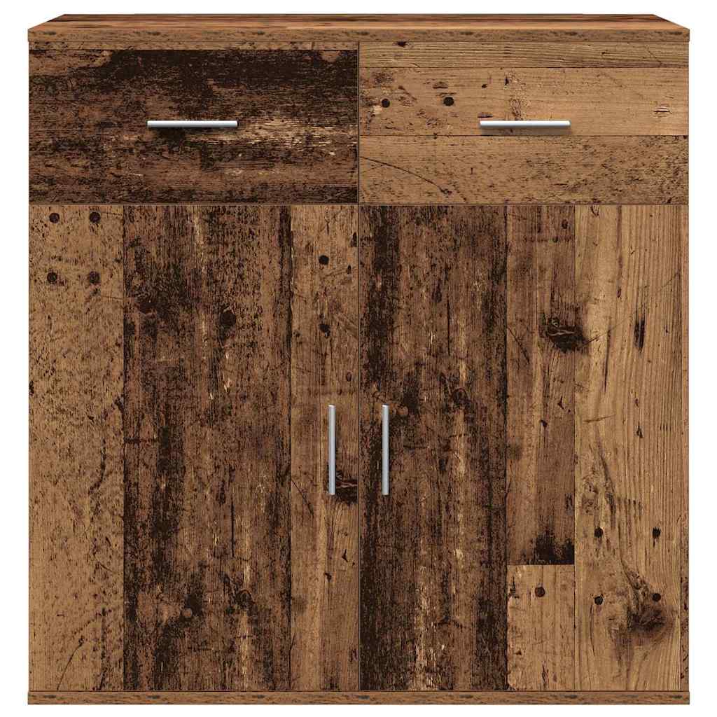 Dressoir met lade Oudhout 78 x 38 x 80 cm Bewerkt hout is nu te koop bij PeponiXL, paradijselijk wonen!
