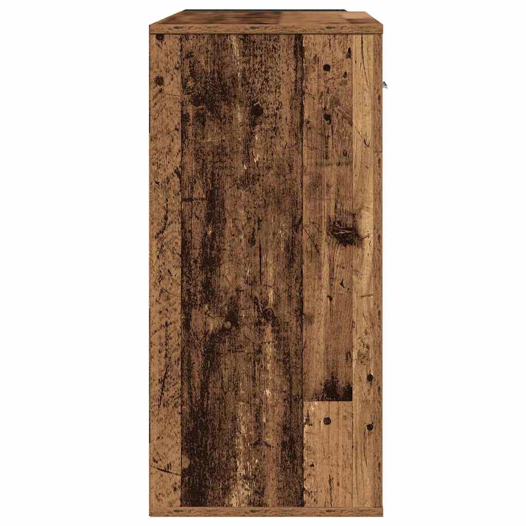Dressoir met lade Oudhout 78 x 38 x 80 cm Bewerkt hout is nu te koop bij PeponiXL, paradijselijk wonen!