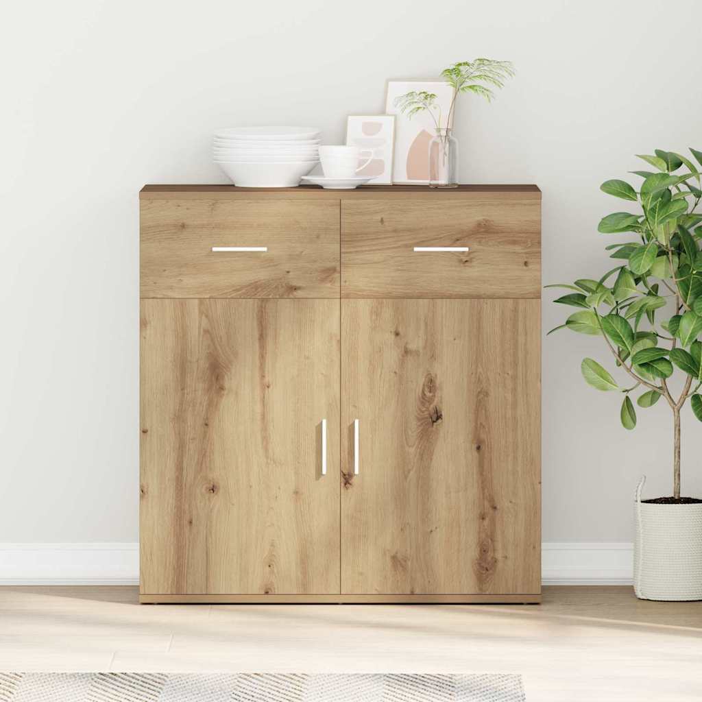 Dressoir met lade Artisan Eiken 78 x 38 x 80 cm Bewerkt hout is nu te koop bij PeponiXL, paradijselijk wonen!