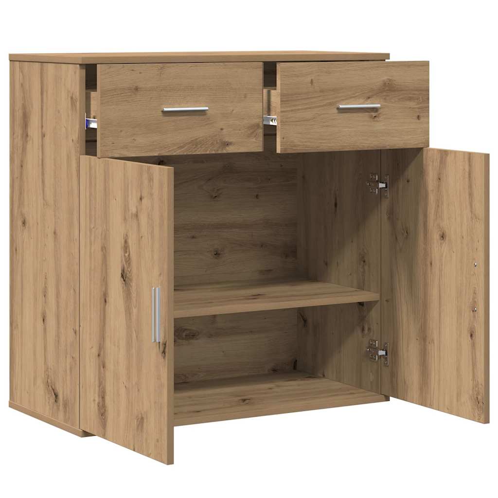Dressoir met lade Artisan Eiken 78 x 38 x 80 cm Bewerkt hout is nu te koop bij PeponiXL, paradijselijk wonen!