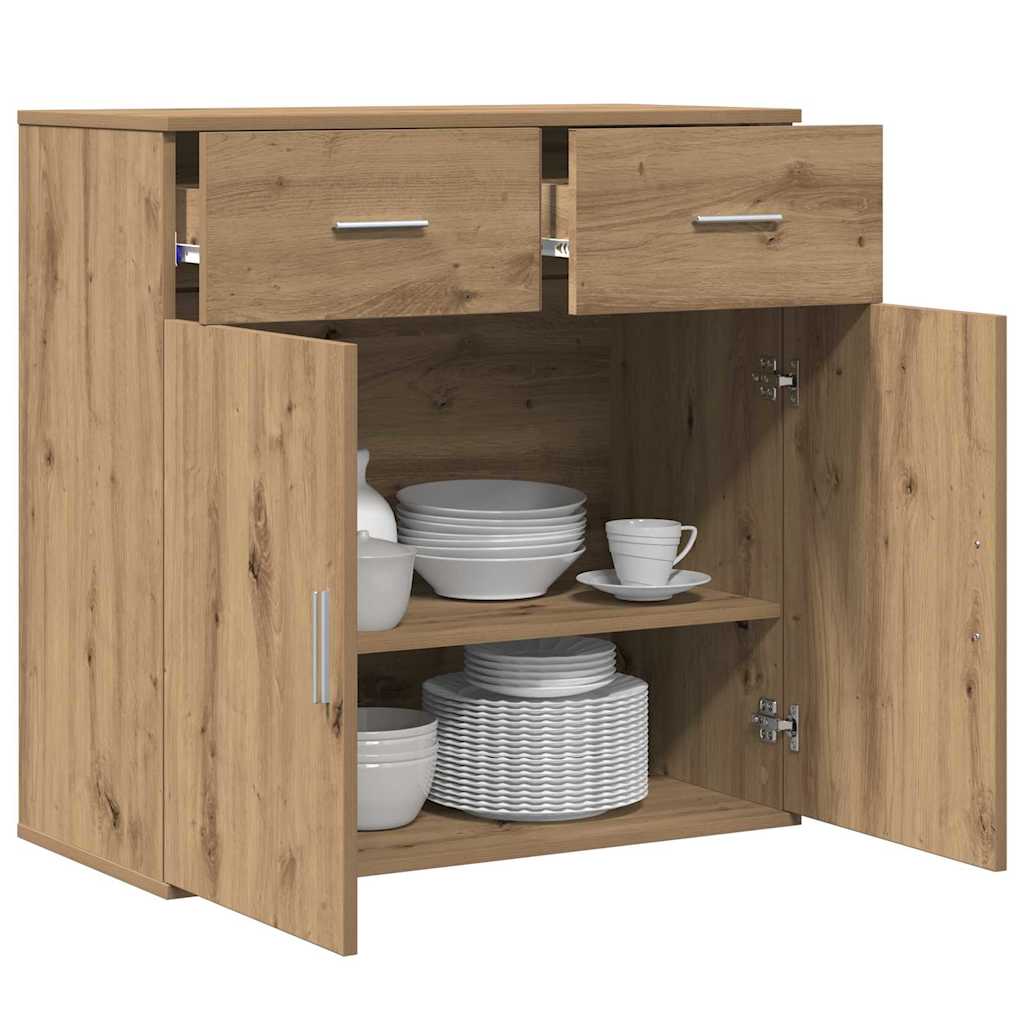 Dressoir met lade Artisan Eiken 78 x 38 x 80 cm Bewerkt hout is nu te koop bij PeponiXL, paradijselijk wonen!