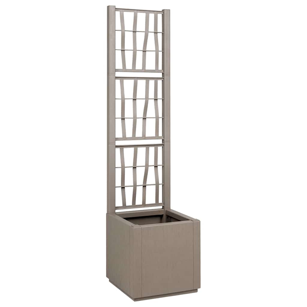 Tuindruppel met Trellis Licht Bruin 36 x 36 x 140 cm PP is nu te koop bij PeponiXL, paradijselijk wonen!