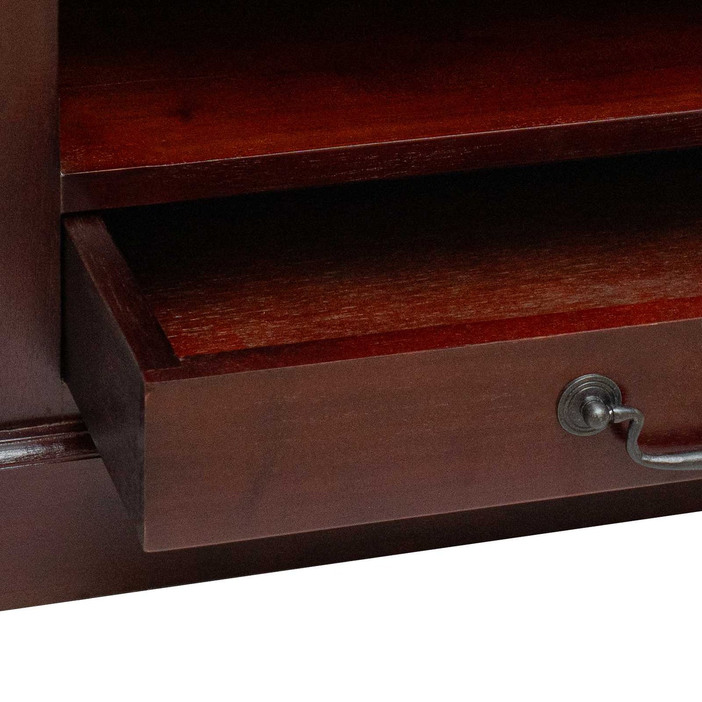 HoekTVKast met lade Bruin 79 x 40 x 46 cm Massief Mahoniehout is nu te koop bij PeponiXL, paradijselijk wonen!