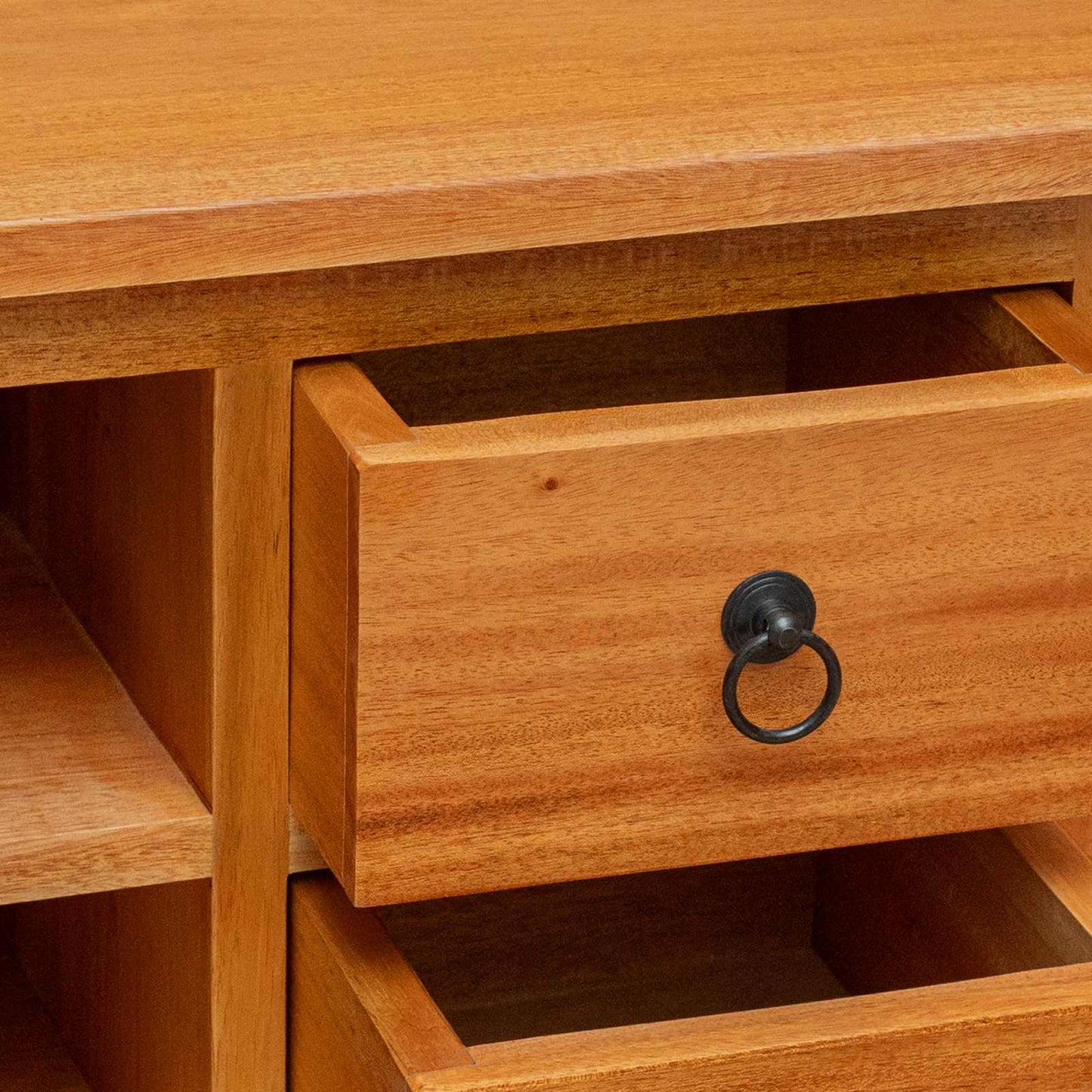 TV-kast met lade Naturel 100 x 40,5 x 46 cm Massief Mahoniehout is nu te koop bij PeponiXL, paradijselijk wonen!