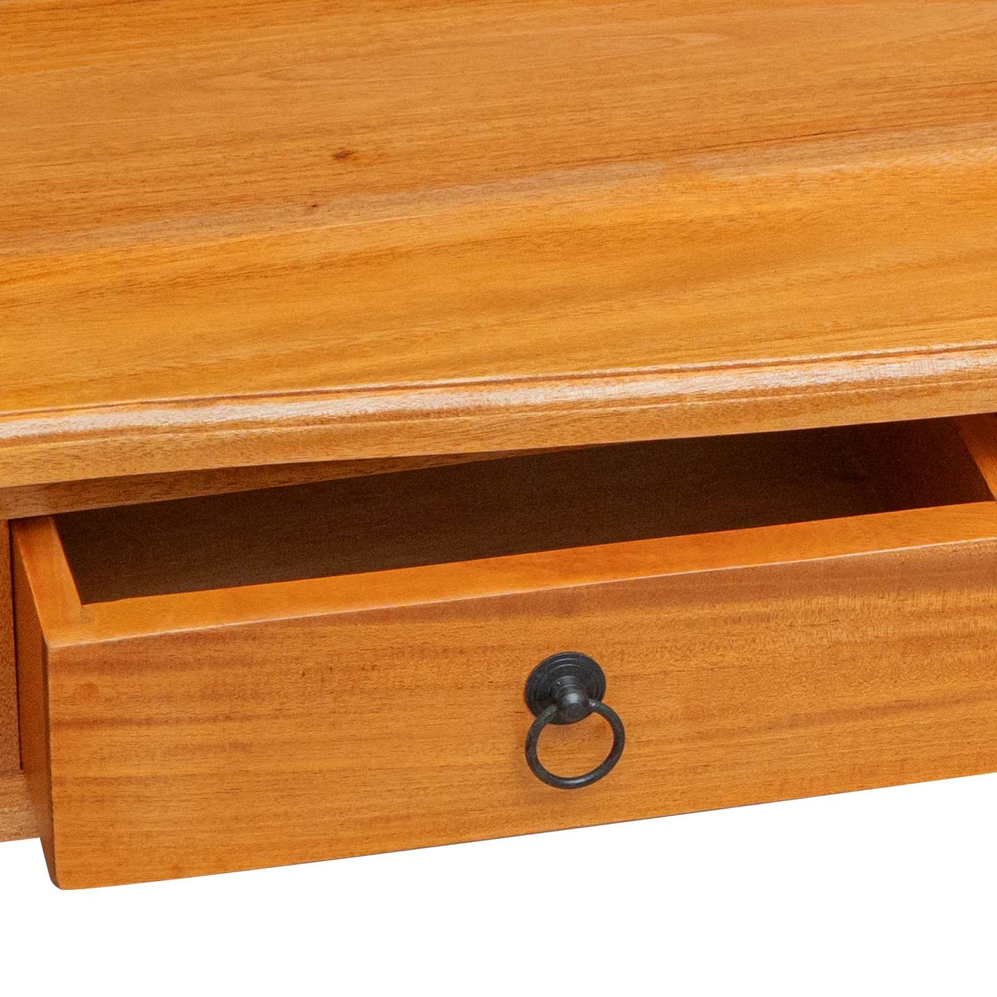 Wandtafel met lade Naturel 115 x 32 x 76 cm Massief Mahoniehout is nu te koop bij PeponiXL, paradijselijk wonen!