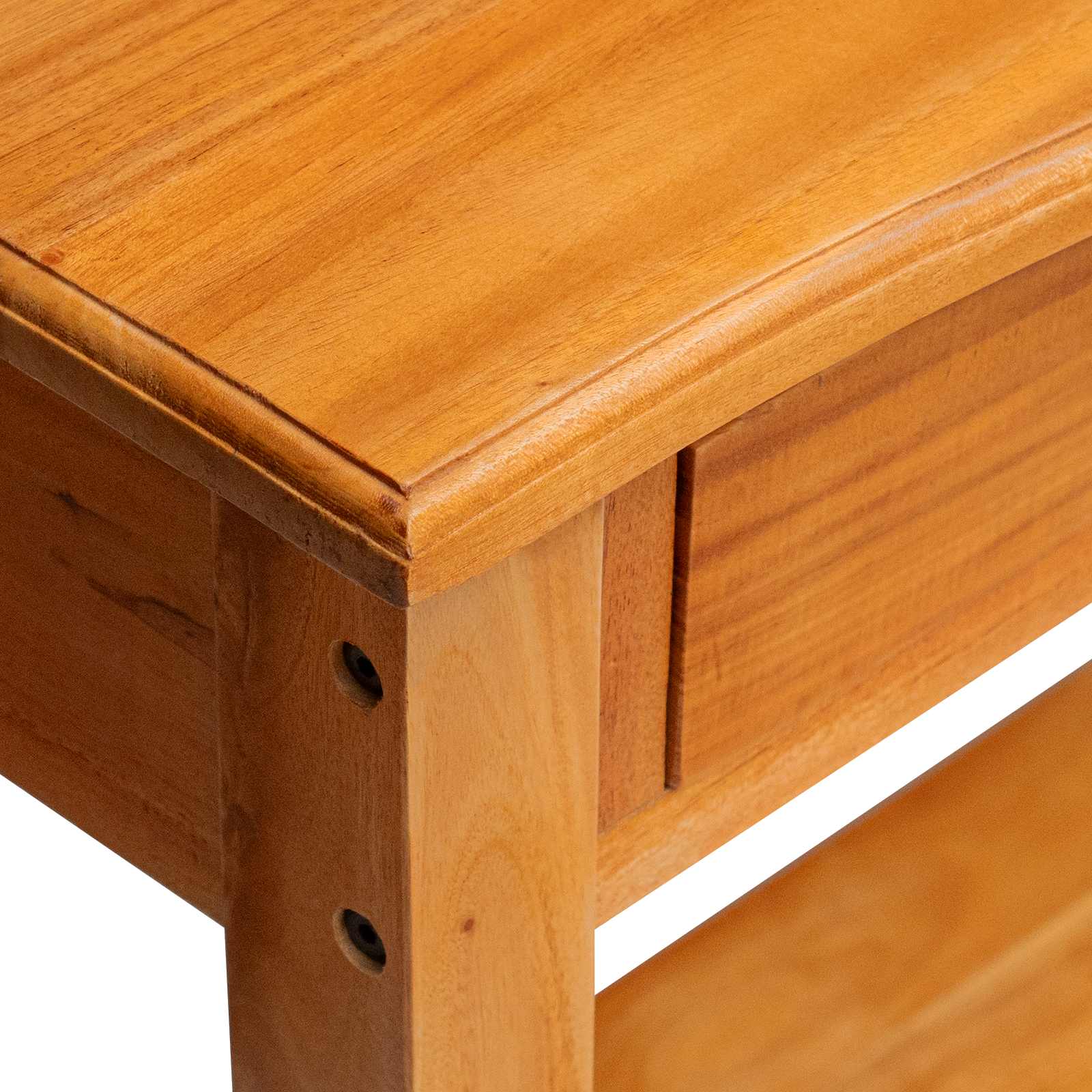 Wandtafel met lade Naturel 115 x 32 x 76 cm Massief Mahoniehout is nu te koop bij PeponiXL, paradijselijk wonen!