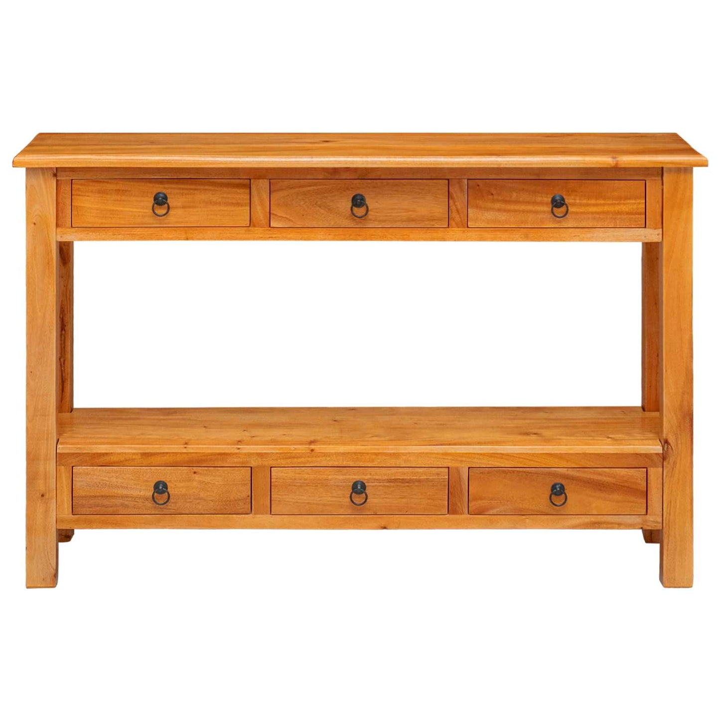 Wandtafel met lade Naturel 115 x 32 x 76 cm Massief Mahoniehout is nu te koop bij PeponiXL, paradijselijk wonen!