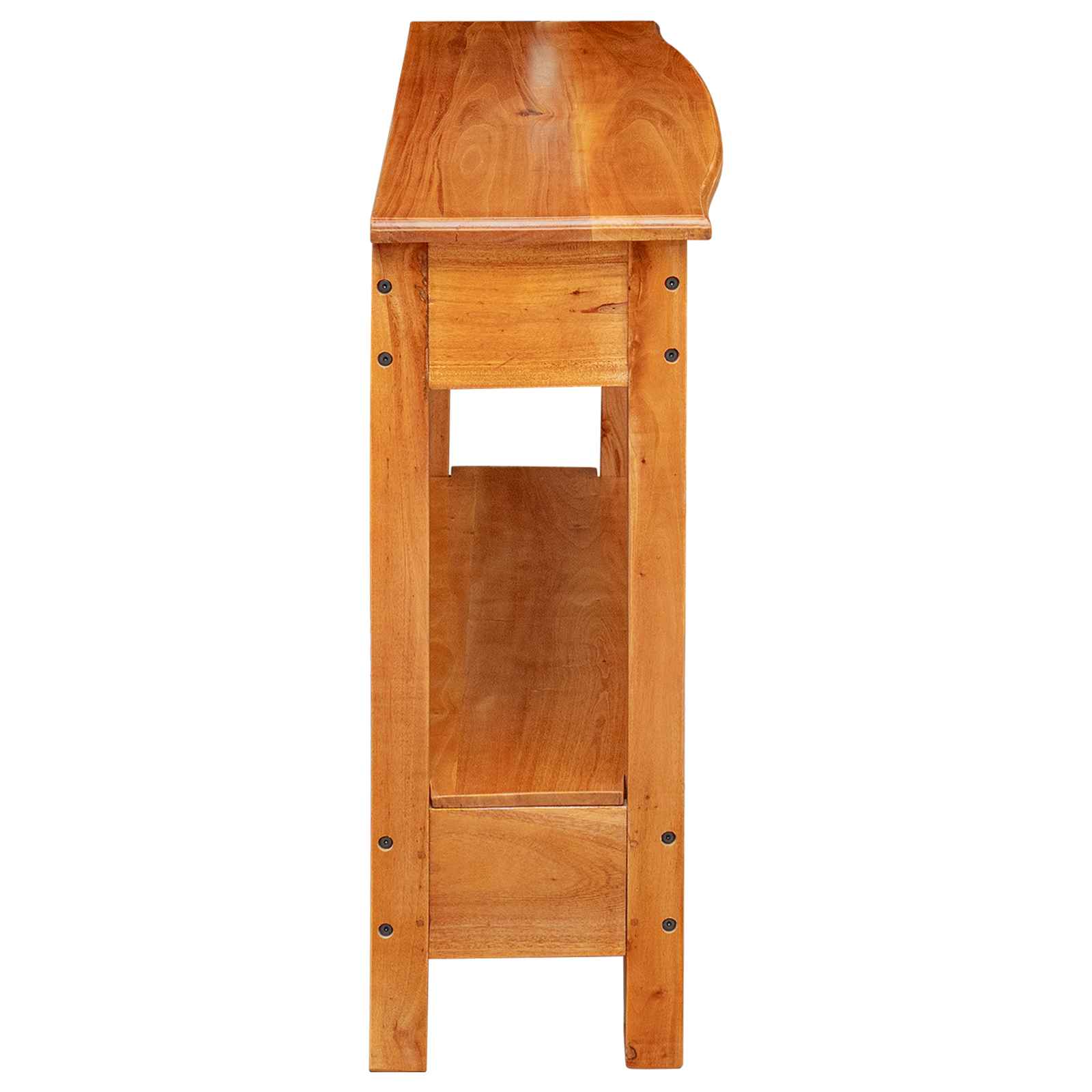 Wandtafel met lade Naturel 115 x 32 x 76 cm Massief Mahoniehout is nu te koop bij PeponiXL, paradijselijk wonen!