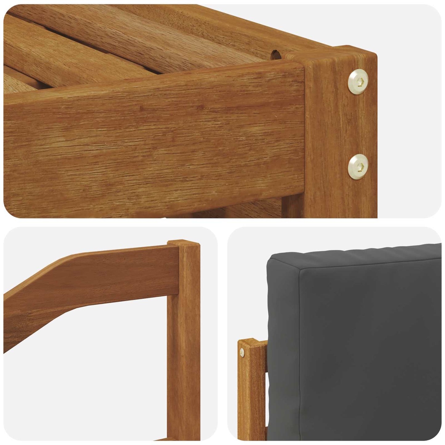 Sofa-Sets 8 pcs Natuurlijk en Antraciet Massief Acaciahout is nu te koop bij PeponiXL, paradijselijk wonen!