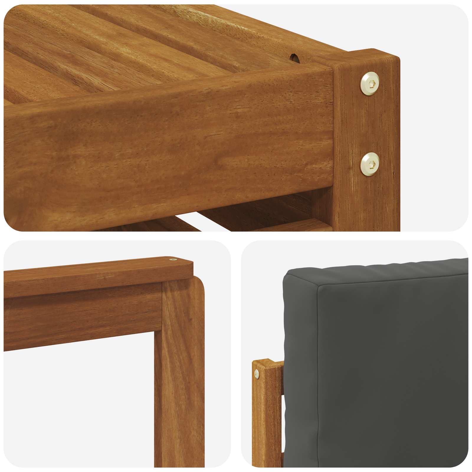 Buiten bankenset met kussen 6 pcs Natuurlijk en Antraciet is nu te koop bij PeponiXL, paradijselijk wonen!