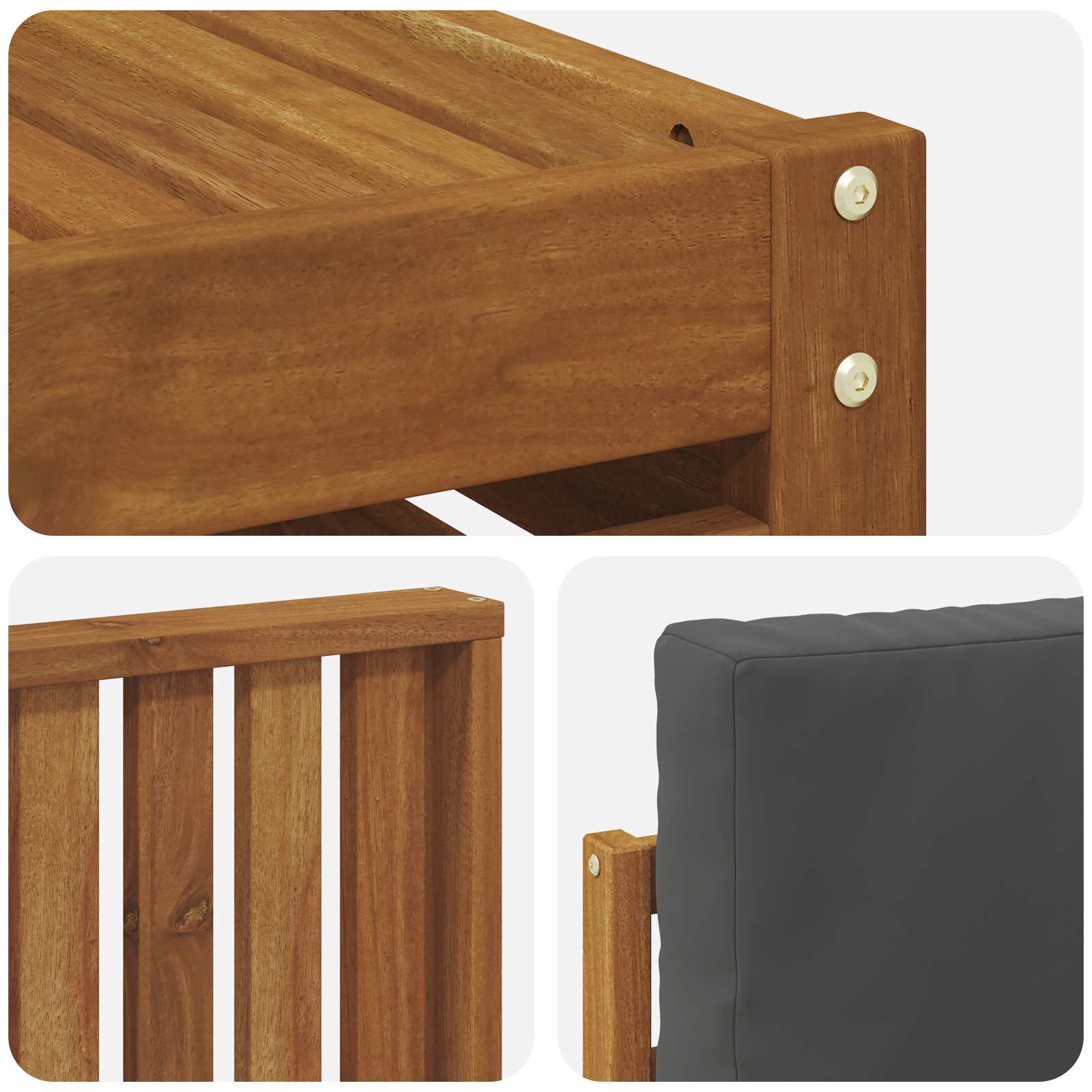Buiten bankenset met kussen 6 pcs Natuurlijk en Antraciet is nu te koop bij PeponiXL, paradijselijk wonen!
