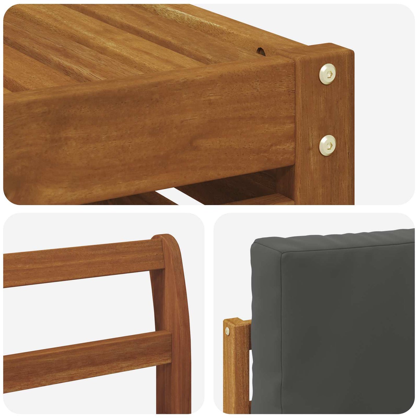 Buiten bankenset met kussen 6 pcs Natuurlijk en Antraciet is nu te koop bij PeponiXL, paradijselijk wonen!