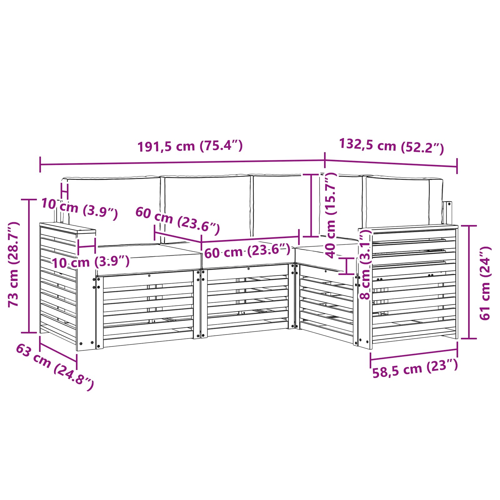 Sofa-Sets 4 pcs Natuurlijk en Lichtgrijs Massief Acaciahout is nu te koop bij PeponiXL, paradijselijk wonen!