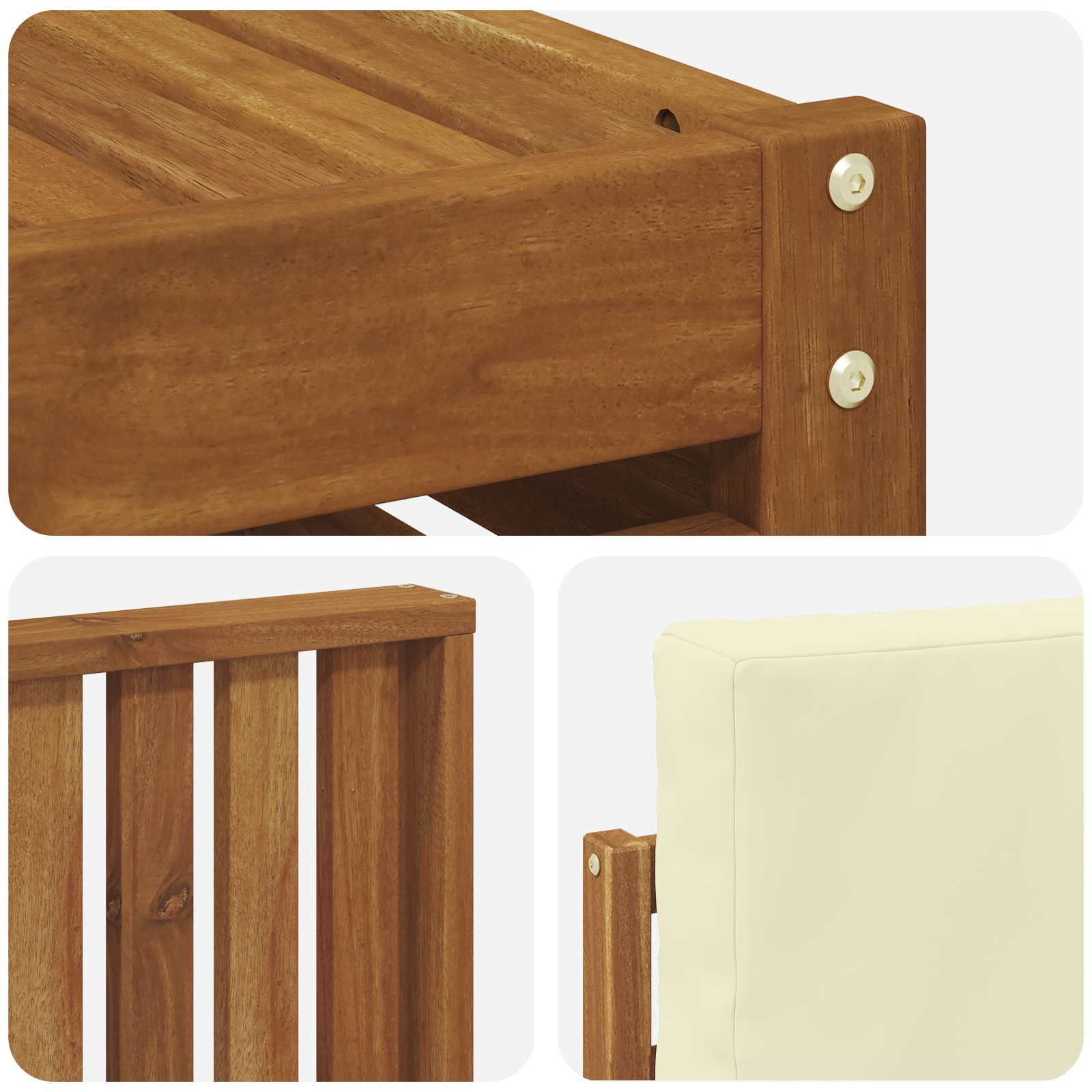 Buiten bankenset met kussen 5 pcs Natuurlijk en Crème is nu te koop bij PeponiXL, paradijselijk wonen!