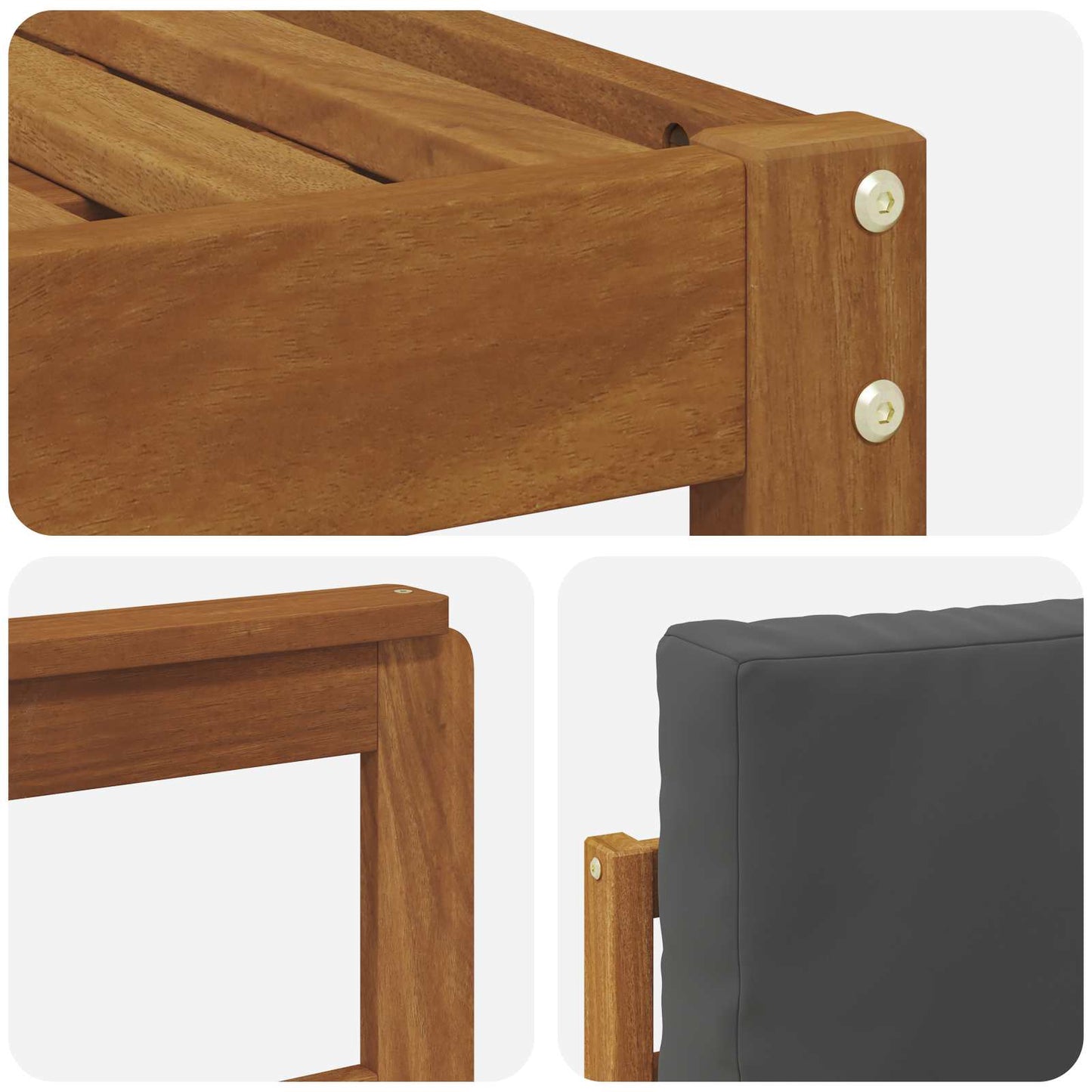 Buiten bankenset met kussen 8 pcs Natuurlijk en Antraciet is nu te koop bij PeponiXL, paradijselijk wonen!