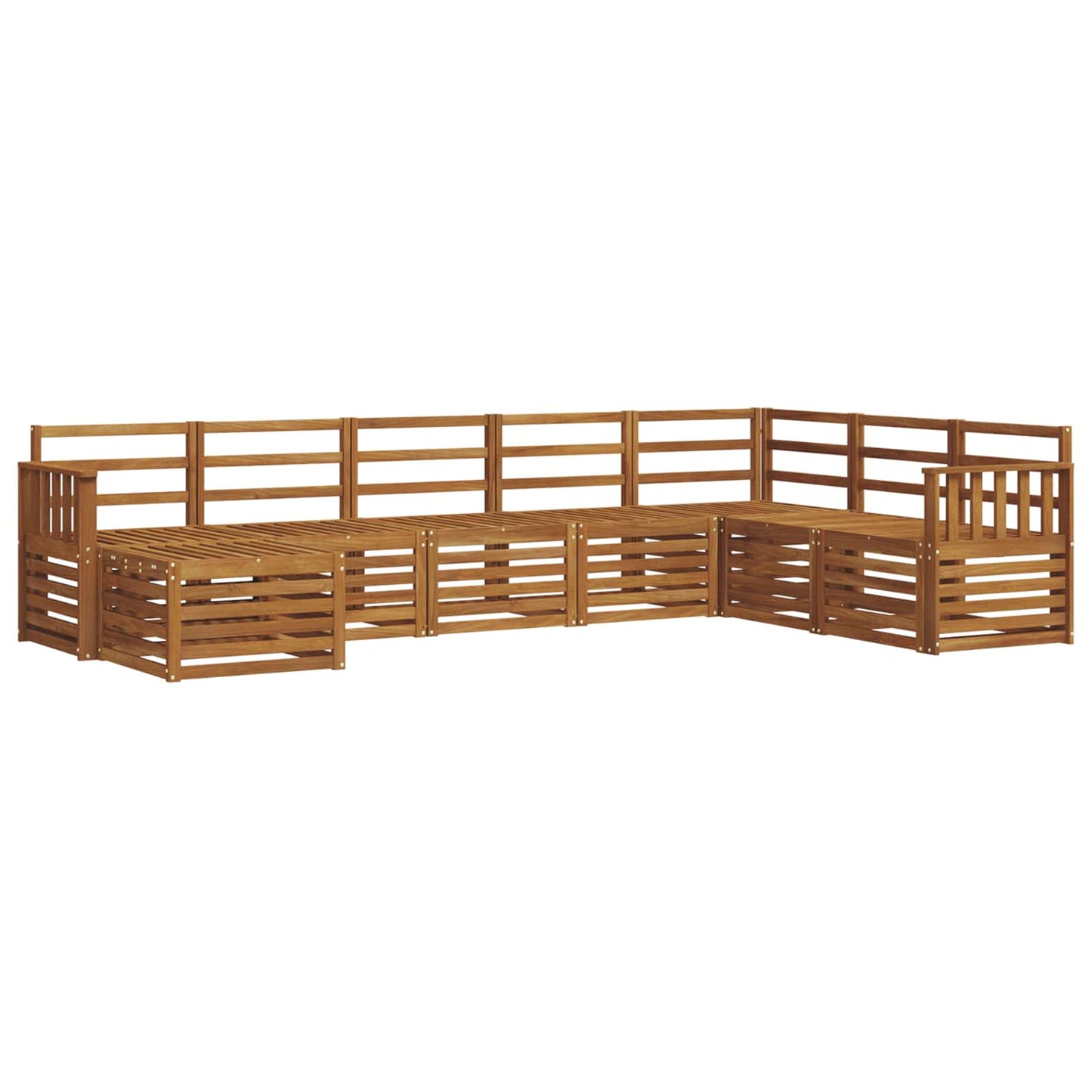 Buiten bankenset 8 pcs Naturel Massief Acaciahout is nu te koop bij PeponiXL, paradijselijk wonen!