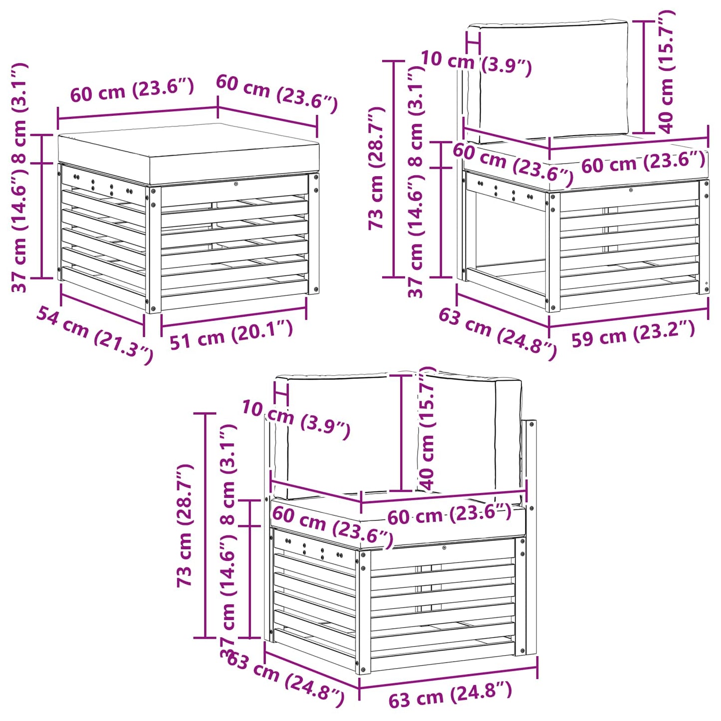 Buiten bankenset met kussen 8 pcs Natuurlijk en Lichtgrijs is nu te koop bij PeponiXL, paradijselijk wonen!