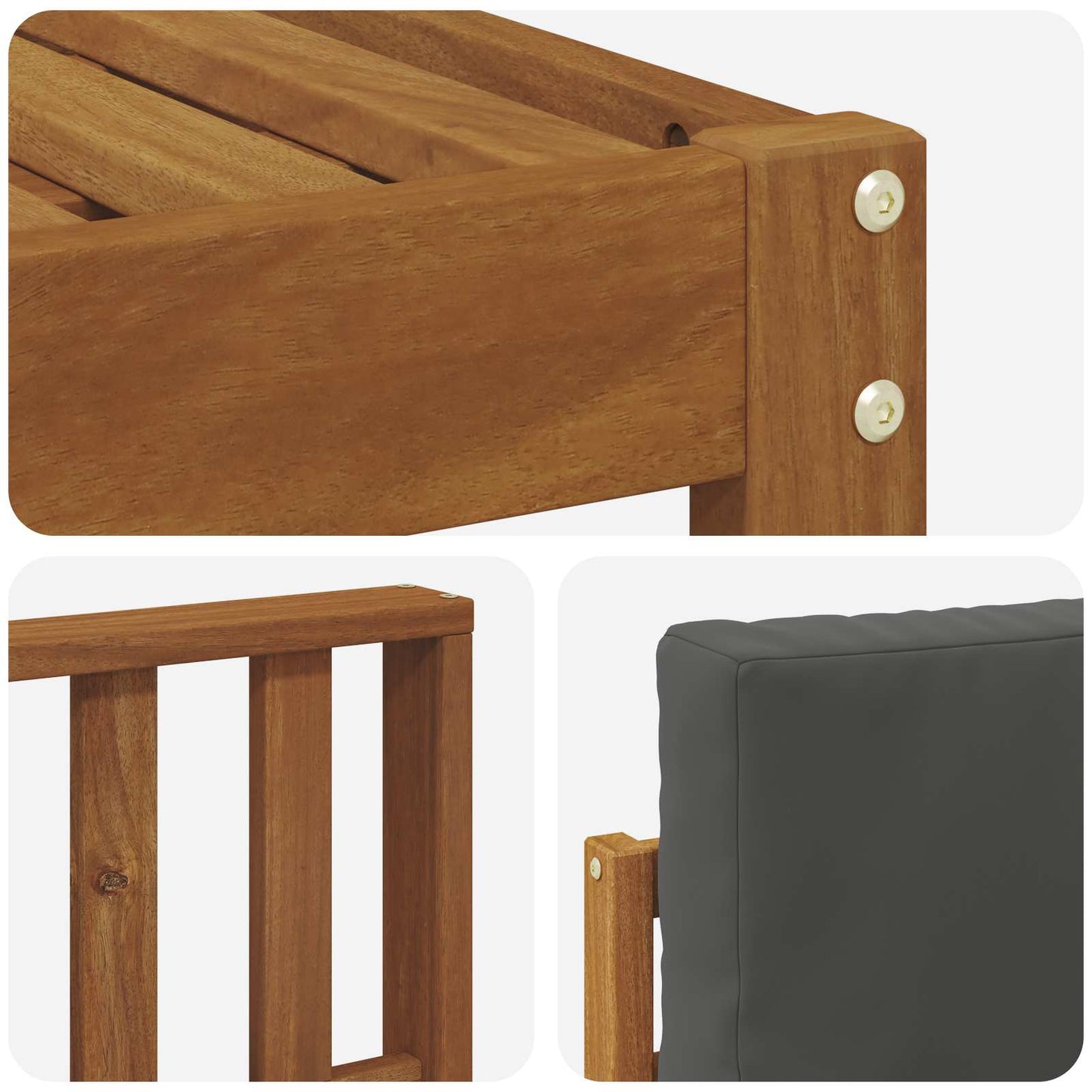 Buiten bankenset met kussen 8 pcs Natuurlijk en Antraciet is nu te koop bij PeponiXL, paradijselijk wonen!