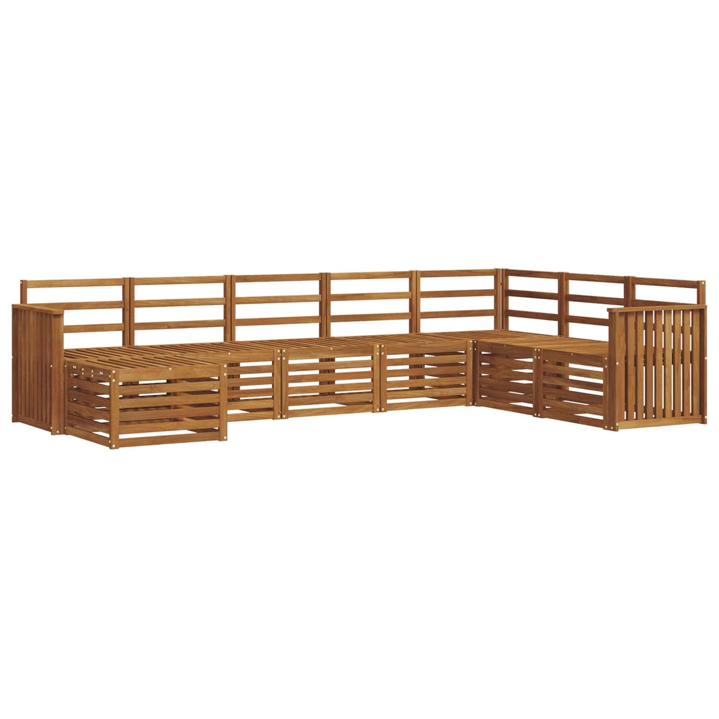Buiten bankenset 8 pcs Naturel Massief Acaciahout is nu te koop bij PeponiXL, paradijselijk wonen!