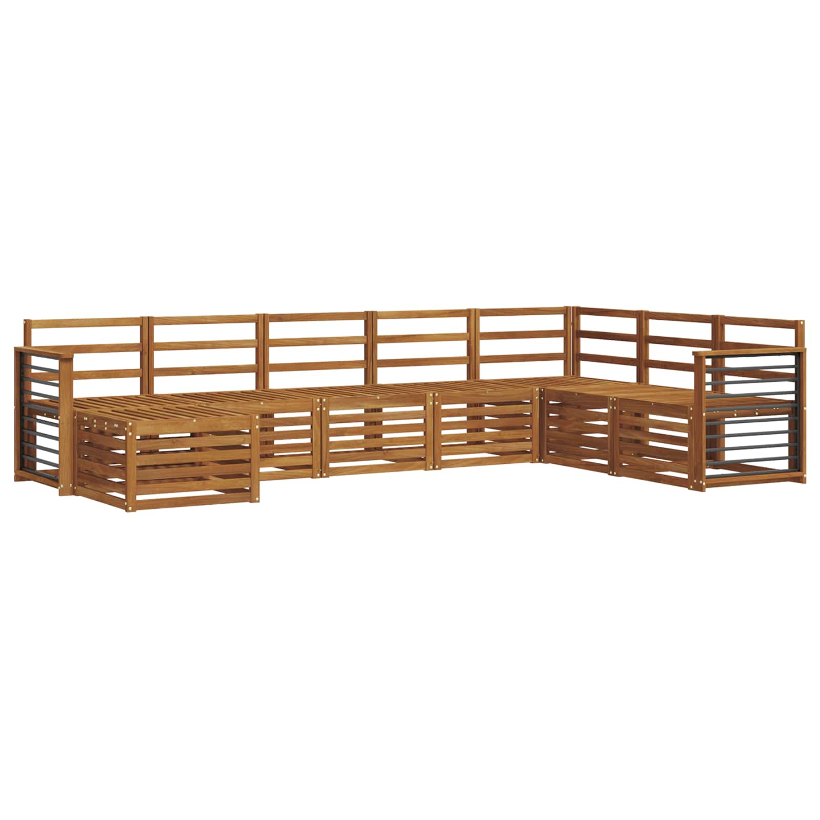 Sofa-Sets 8 pcs Naturel Massief Acaciahout is nu te koop bij PeponiXL, paradijselijk wonen!
