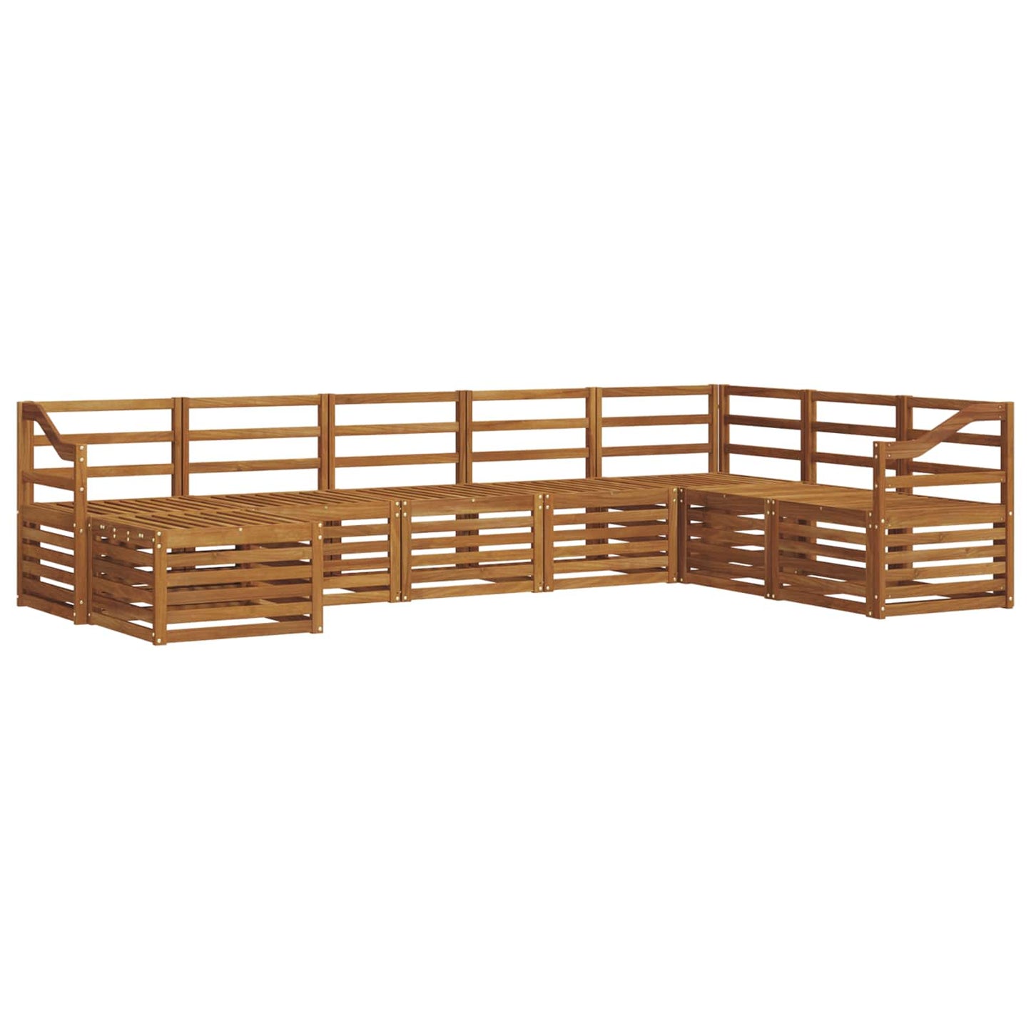 Buiten bankenset 8 pcs Naturel Massief Acaciahout is nu te koop bij PeponiXL, paradijselijk wonen!