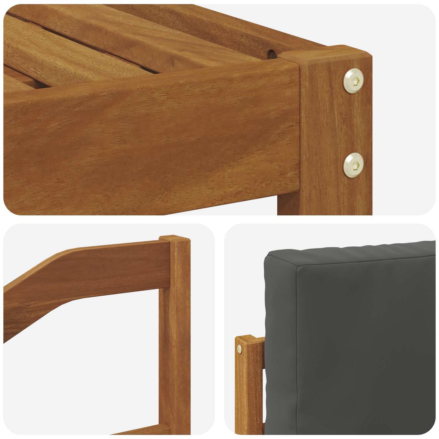 Buiten bankenset met kussen 8 pcs Natuurlijk en Antraciet is nu te koop bij PeponiXL, paradijselijk wonen!