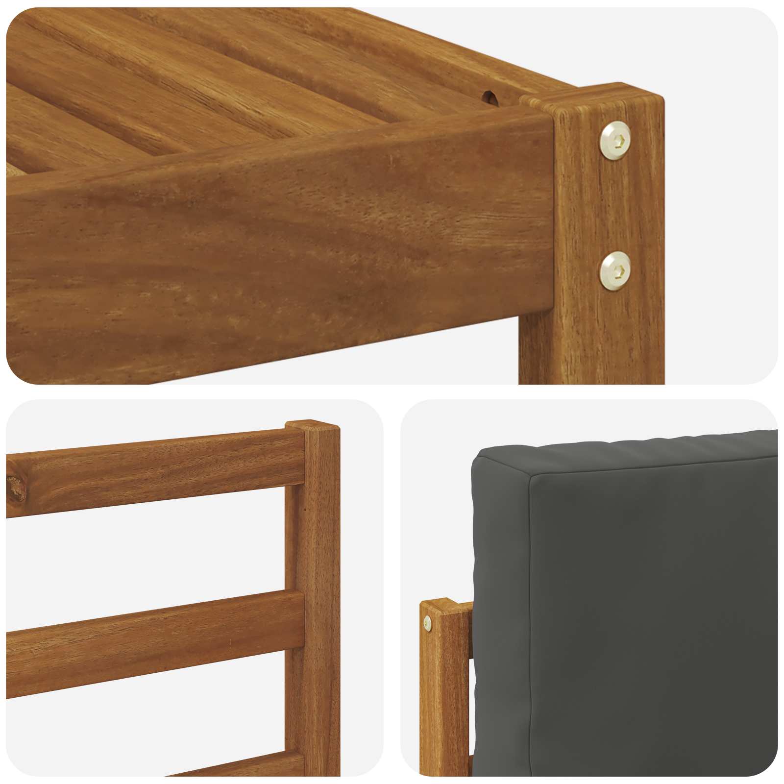 Sofa-Sets 10 pcs Natuurlijk en Antraciet Massief Acaciahout is nu te koop bij PeponiXL, paradijselijk wonen!