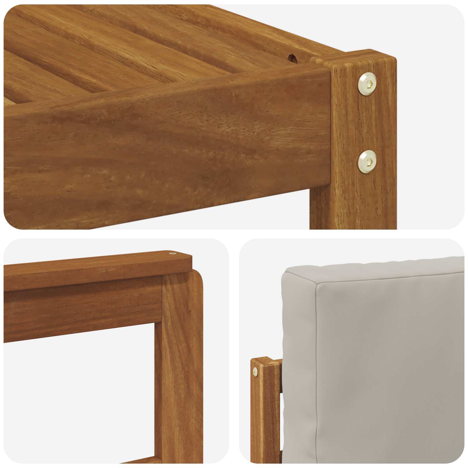 Sofa-Sets 10 pcs Natuurlijk en Lichtgrijs Massief Acaciahout is nu te koop bij PeponiXL, paradijselijk wonen!