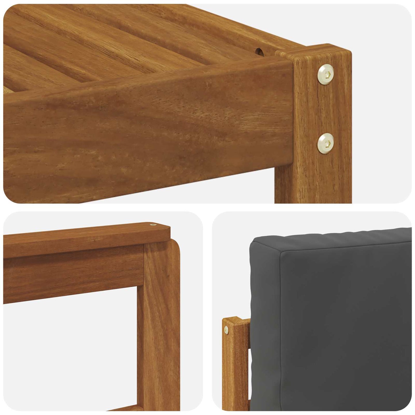 Sofa-Sets 10 pcs Natuurlijk en Antraciet Massief Acaciahout is nu te koop bij PeponiXL, paradijselijk wonen!