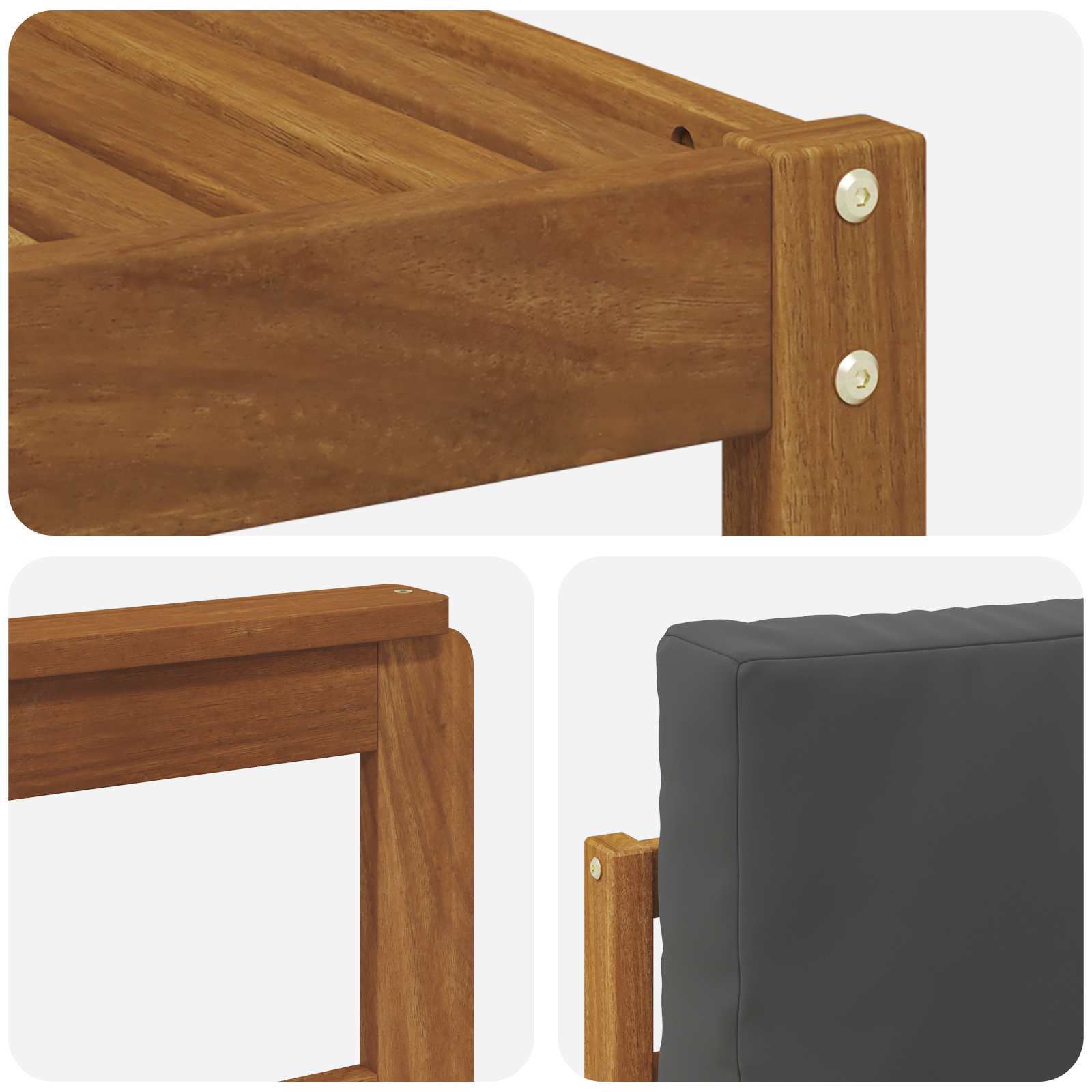 Sofa-Sets 10 pcs Natuurlijk en Antraciet Massief Acaciahout is nu te koop bij PeponiXL, paradijselijk wonen!