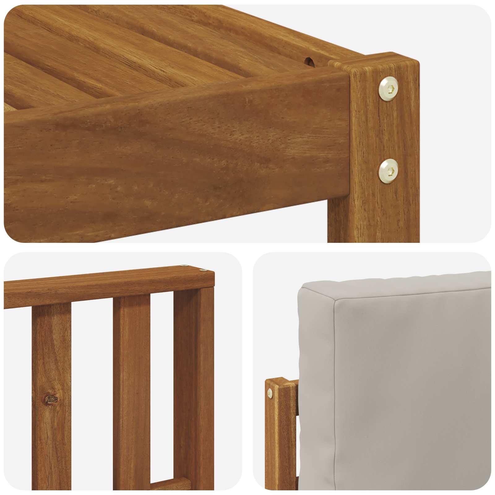 Sofa-Sets 10 pcs Natuurlijk en Lichtgrijs Massief Acaciahout is nu te koop bij PeponiXL, paradijselijk wonen!