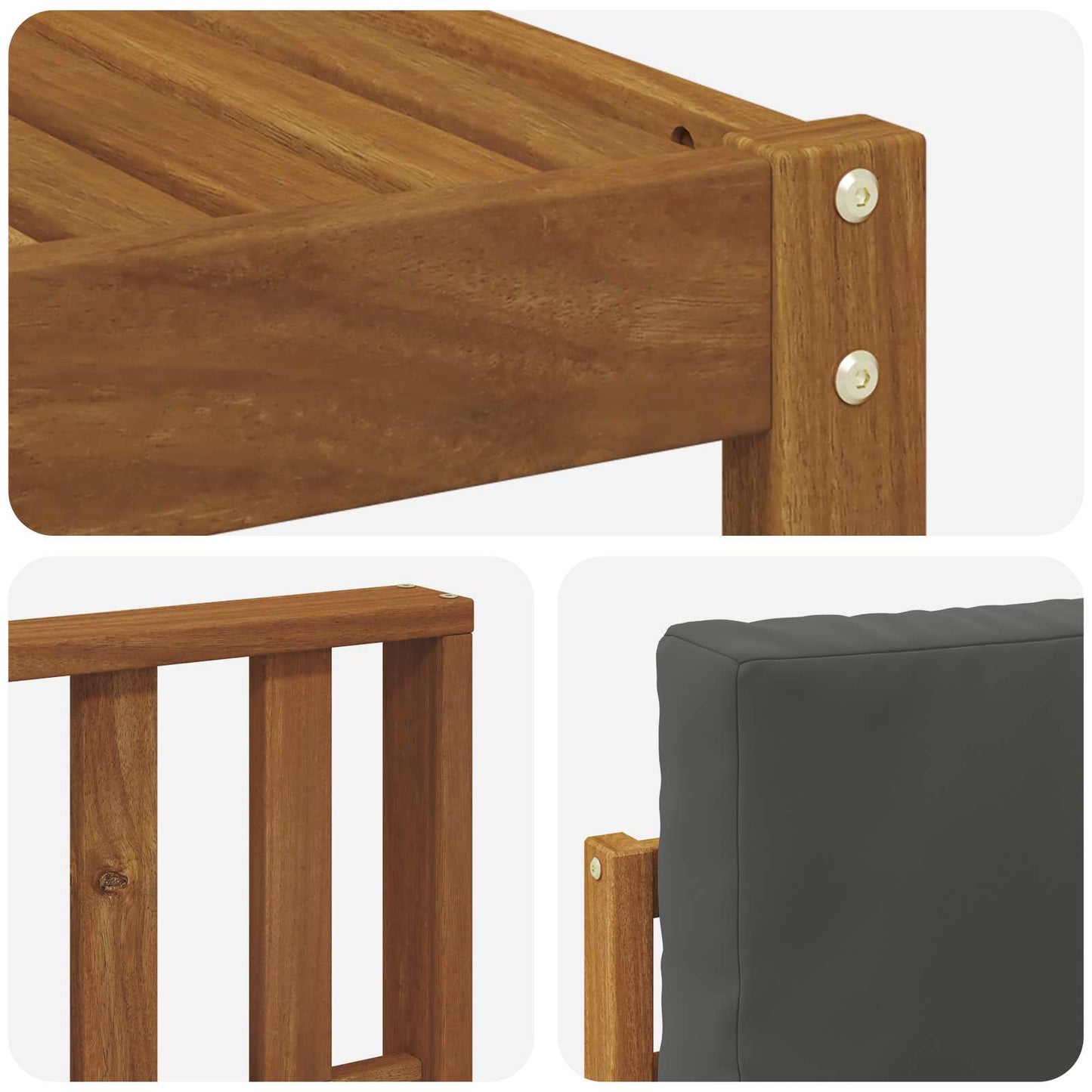 Sofa-Sets 10 pcs Natuurlijk en Antraciet Massief Acaciahout is nu te koop bij PeponiXL, paradijselijk wonen!