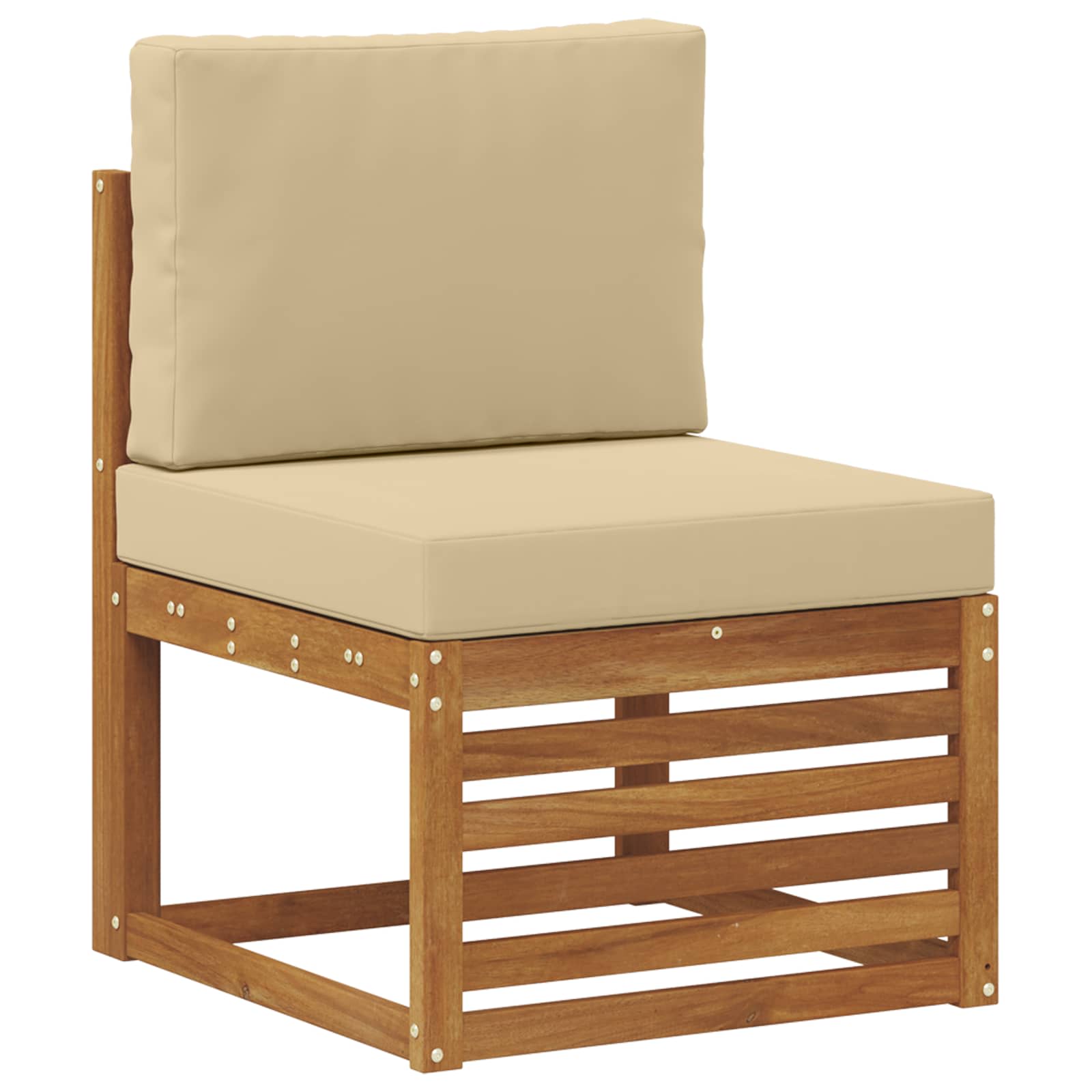 Sofa-Sets 10 pcs Natuurlijk en Beige Massief Acaciahout is nu te koop bij PeponiXL, paradijselijk wonen!
