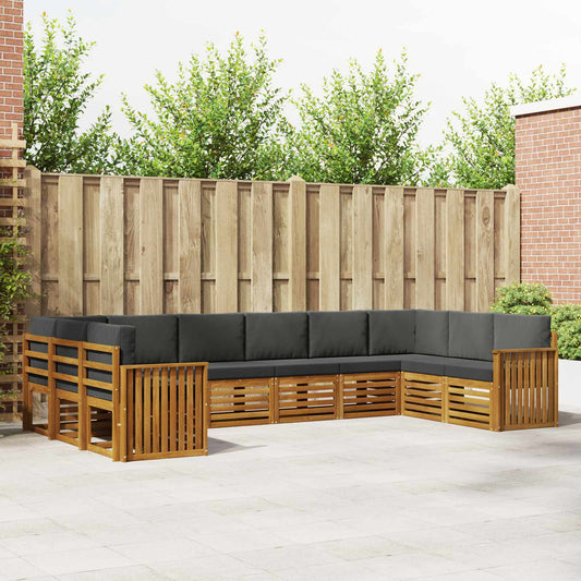 Hoekbank Set met kussen 10 pcs Natuurlijk en Antraciet is nu te koop bij PeponiXL, paradijselijk wonen!