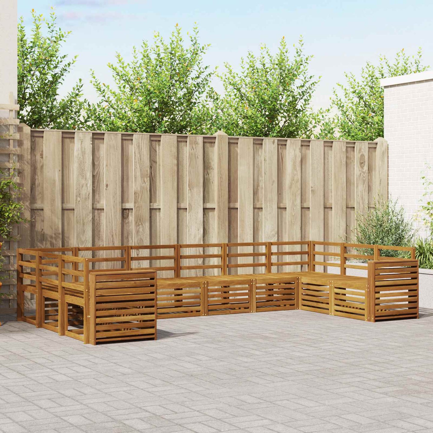 Hoekbank Set 10 pcs Naturel is nu te koop bij PeponiXL, paradijselijk wonen!