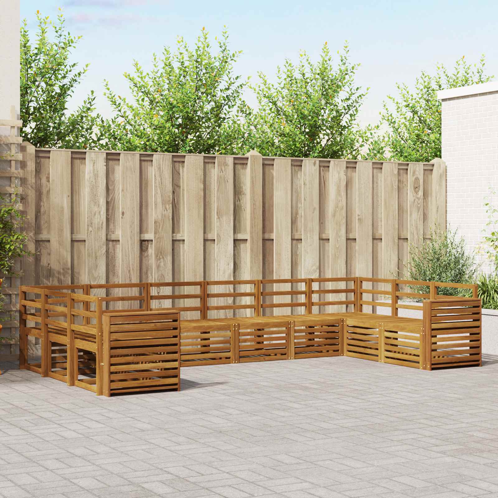 Hoekbank Set 10 pcs Naturel is nu te koop bij PeponiXL, paradijselijk wonen!