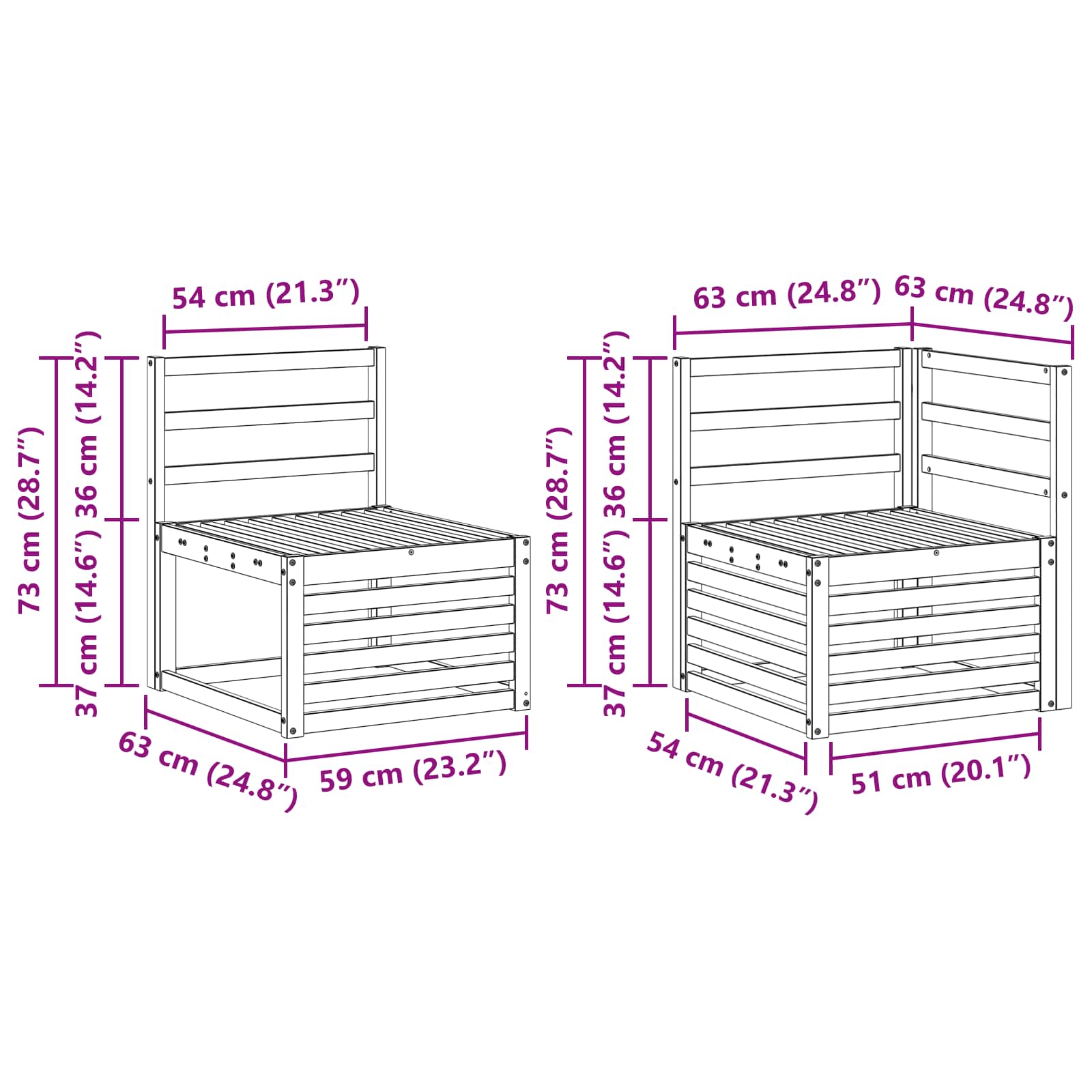 Hoekbank Set 10 pcs Naturel is nu te koop bij PeponiXL, paradijselijk wonen!