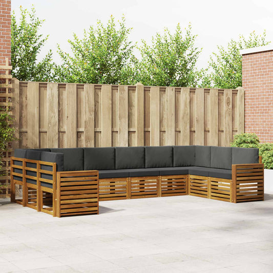 Hoekbank Set met kussen 10 pcs Natuurlijk en Antraciet is nu te koop bij PeponiXL, paradijselijk wonen!