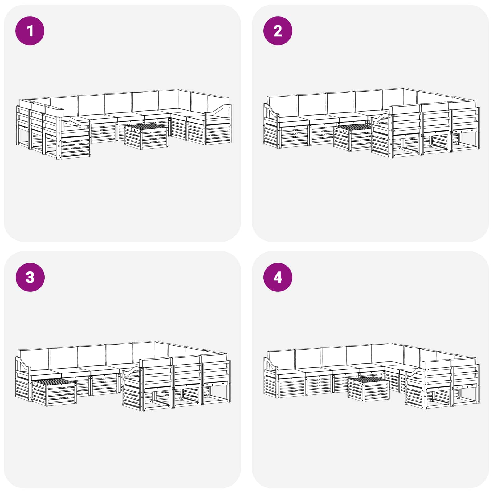 Buiten bankenset met kussen 11 pcs Natuurlijk en Antraciet is nu te koop bij PeponiXL, paradijselijk wonen!
