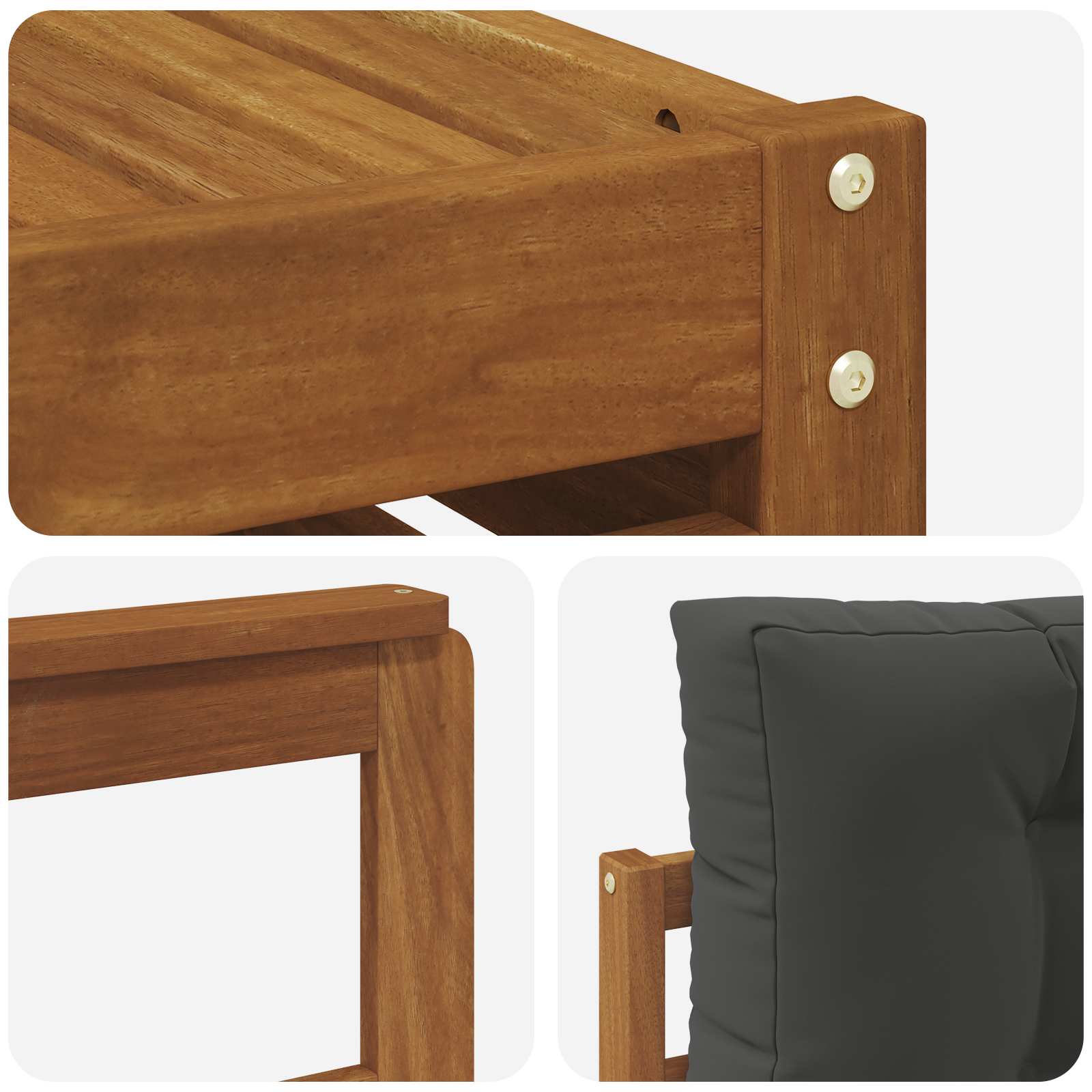 Buiten bankenset met kussen 7 pcs Natuurlijk en Antraciet is nu te koop bij PeponiXL, paradijselijk wonen!