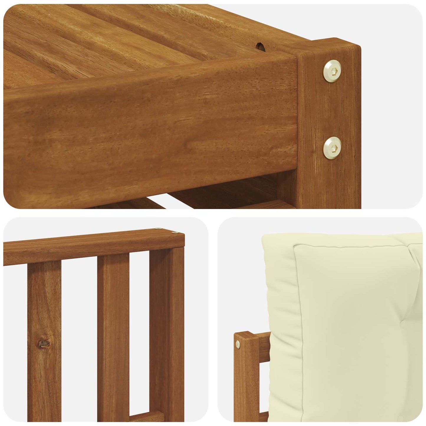 Buiten bankenset met kussen 7 pcs Natuurlijk en Crème is nu te koop bij PeponiXL, paradijselijk wonen!